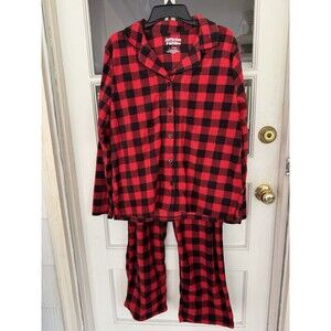 Jammies For Your Families Women's Pajamas  Buffalo Red Black Check Women Sz L